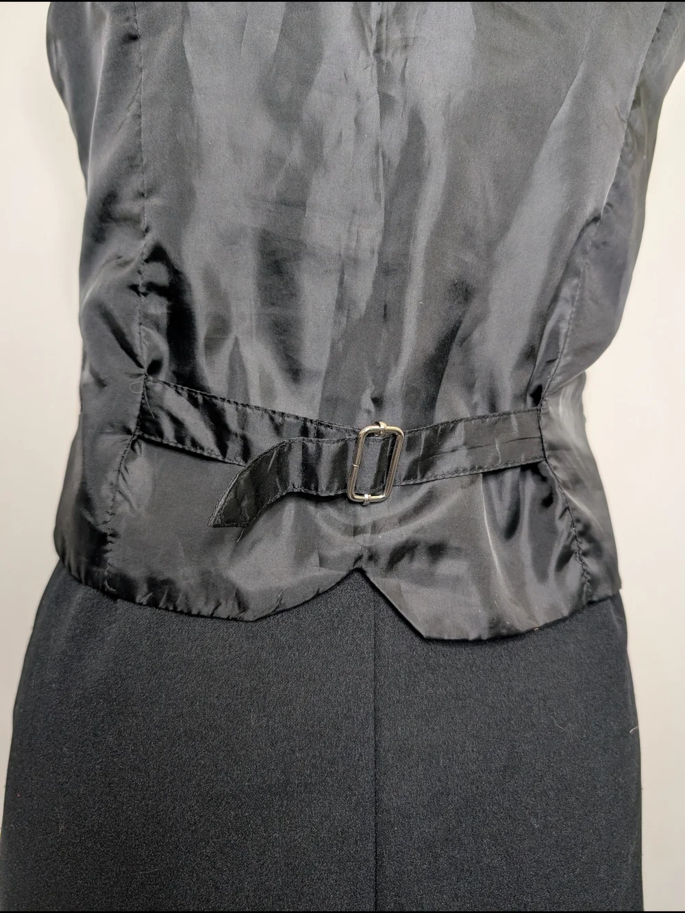 Office Siren Gray Plaid Button Front Vest - Picture 6 of 8